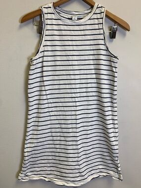 Old Navy White and Navy Striped Tee